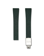 Patterned Green Deployant Clasp Quick Release Rubber Strap 20mm