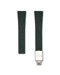 Patterned Green Deployant Clasp Quick Release Rubber Strap 21mm