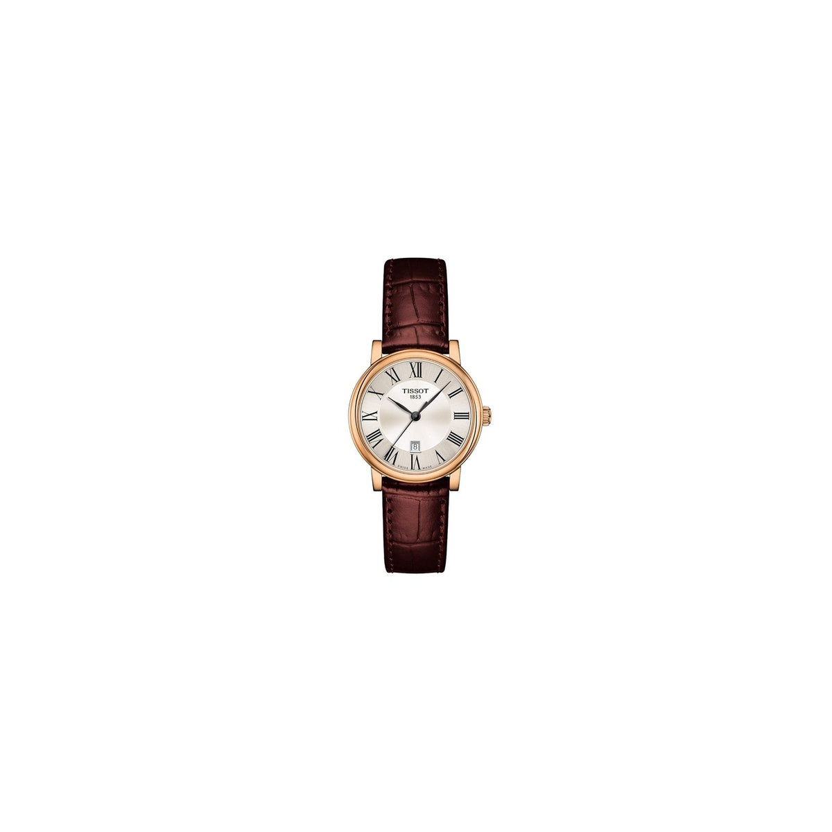Tissot T122.210.36.033.00 — complete watch on a square background