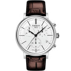 Tissot T122.417.16.011.00 — complete watch on a square background
