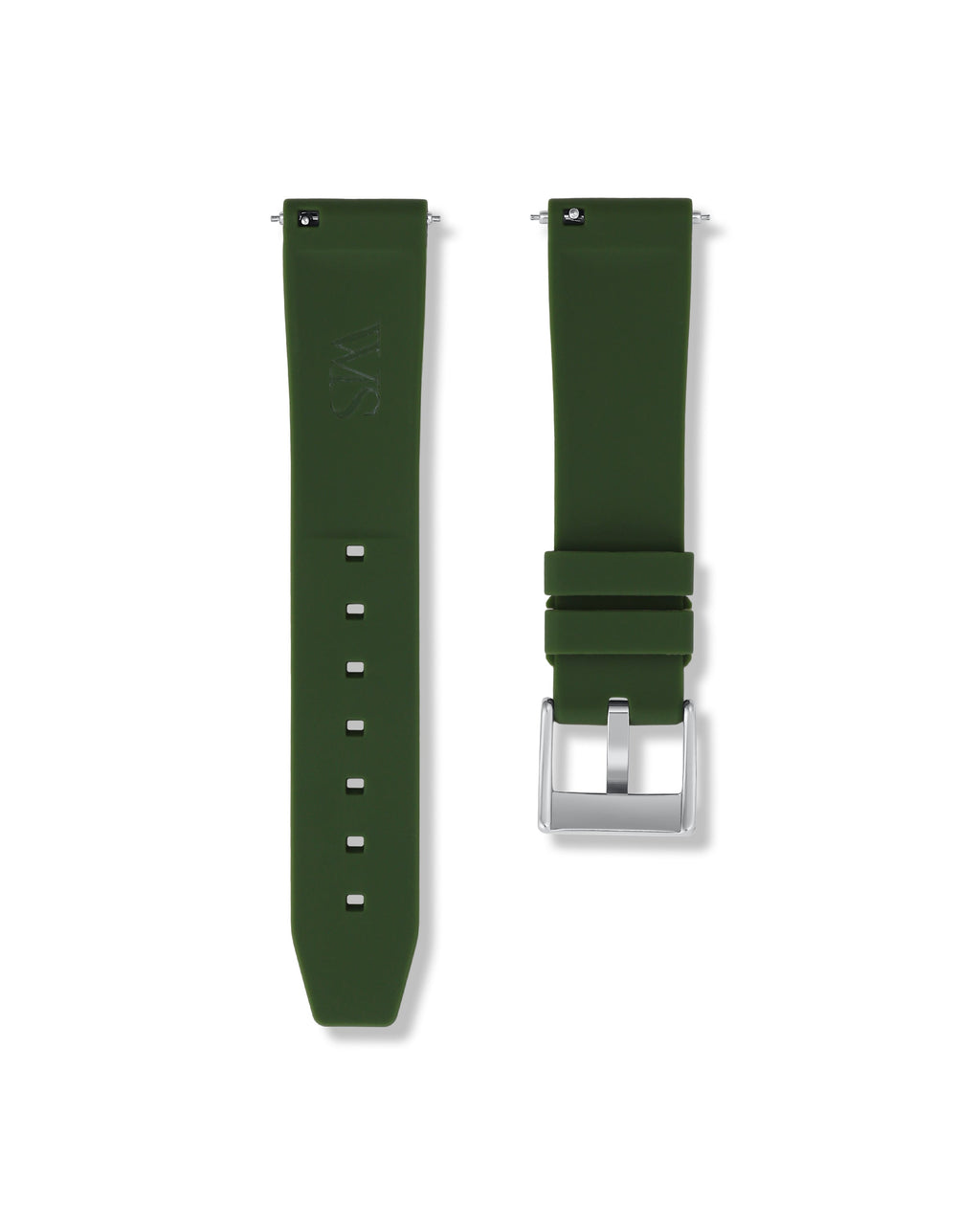 Forest Green Quick Release Rubber Strap 20mm