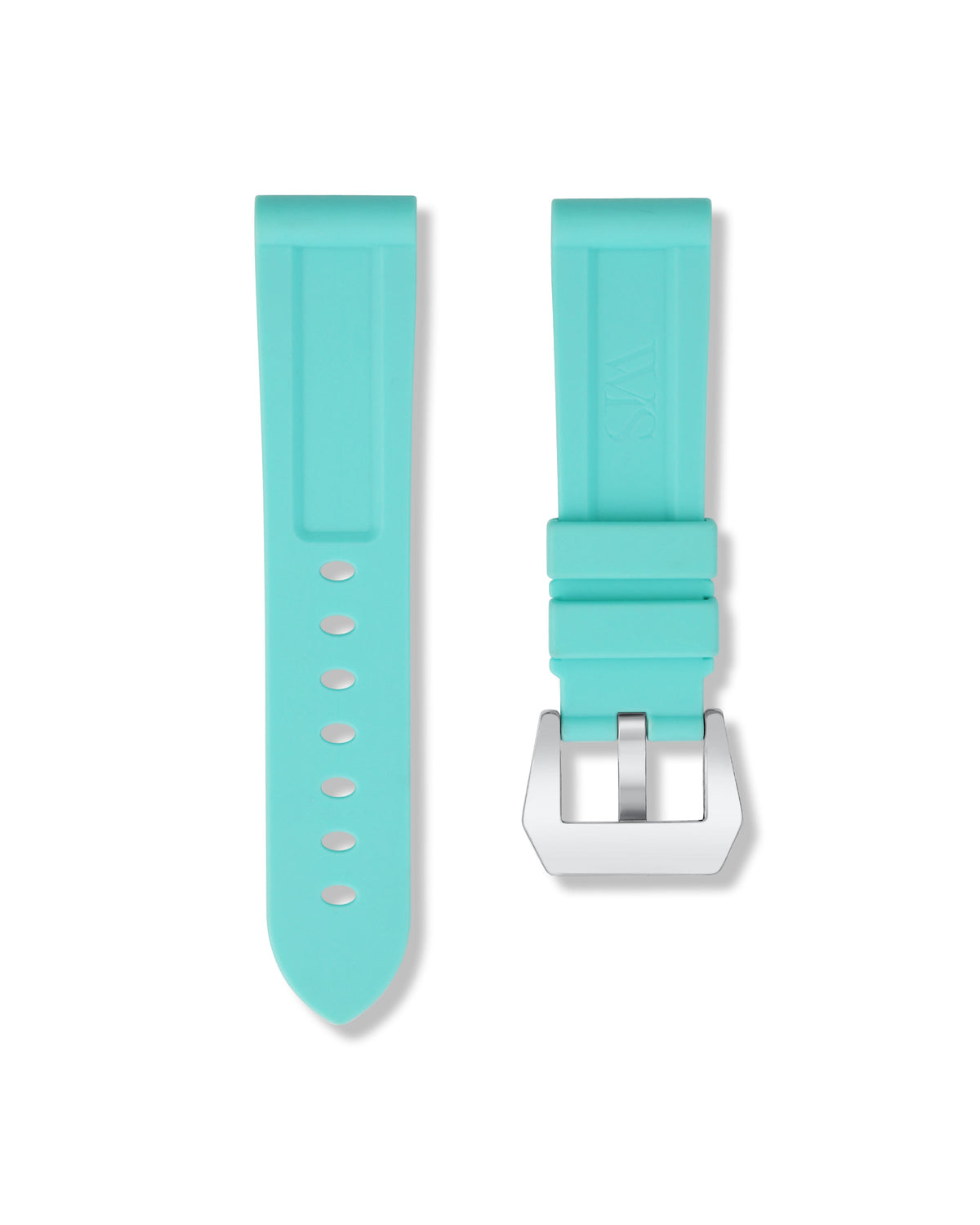 Glacier Blue Rubber Strap 24mm