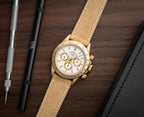 Sand Tan Suede Leather Watch Strap 22mm