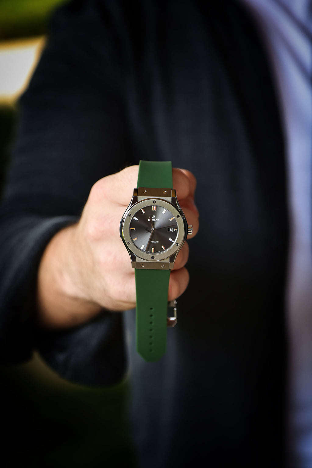 Forest Green - Rubber Watch Strap For Hublot Classic Fusion 42mm