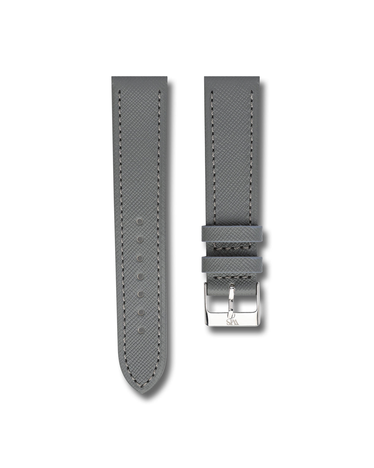 Slate Grey Saffiano Leather Watch Strap 20mm