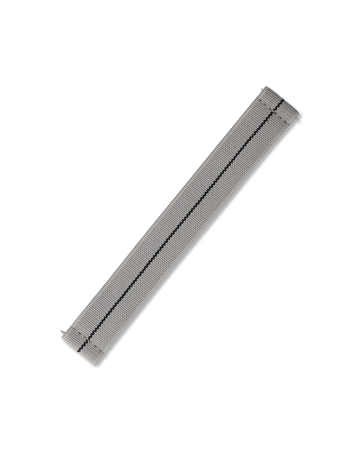 Grey with Black Stripe Elastic Watch Strap 21mm
