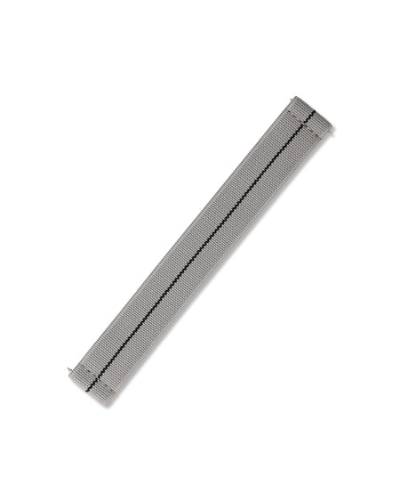 Grey with Black Stripe Elastic Watch Strap 21mm
