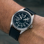 Islander Aviator Automatic Watch with Leather Strap and an Anti-Reflective Sapphire Crystal #ISL-15