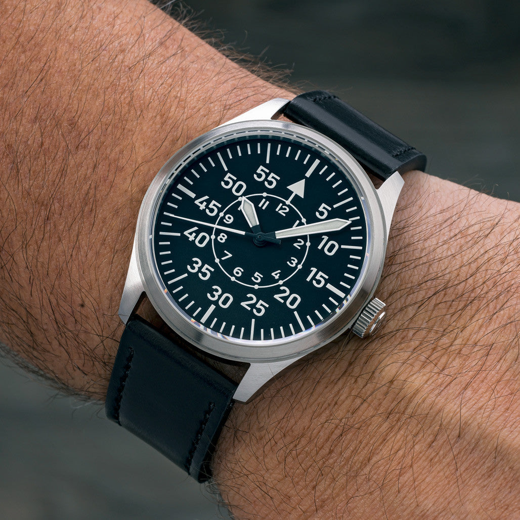 Islander Aviator Automatic Watch with Leather Strap and an Anti-Reflective Sapphire Crystal #ISL-15