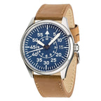 Islander Aviator Automatic Watch with Leather Strap and an Anti-Reflective Sapphire Crystal #ISL-17