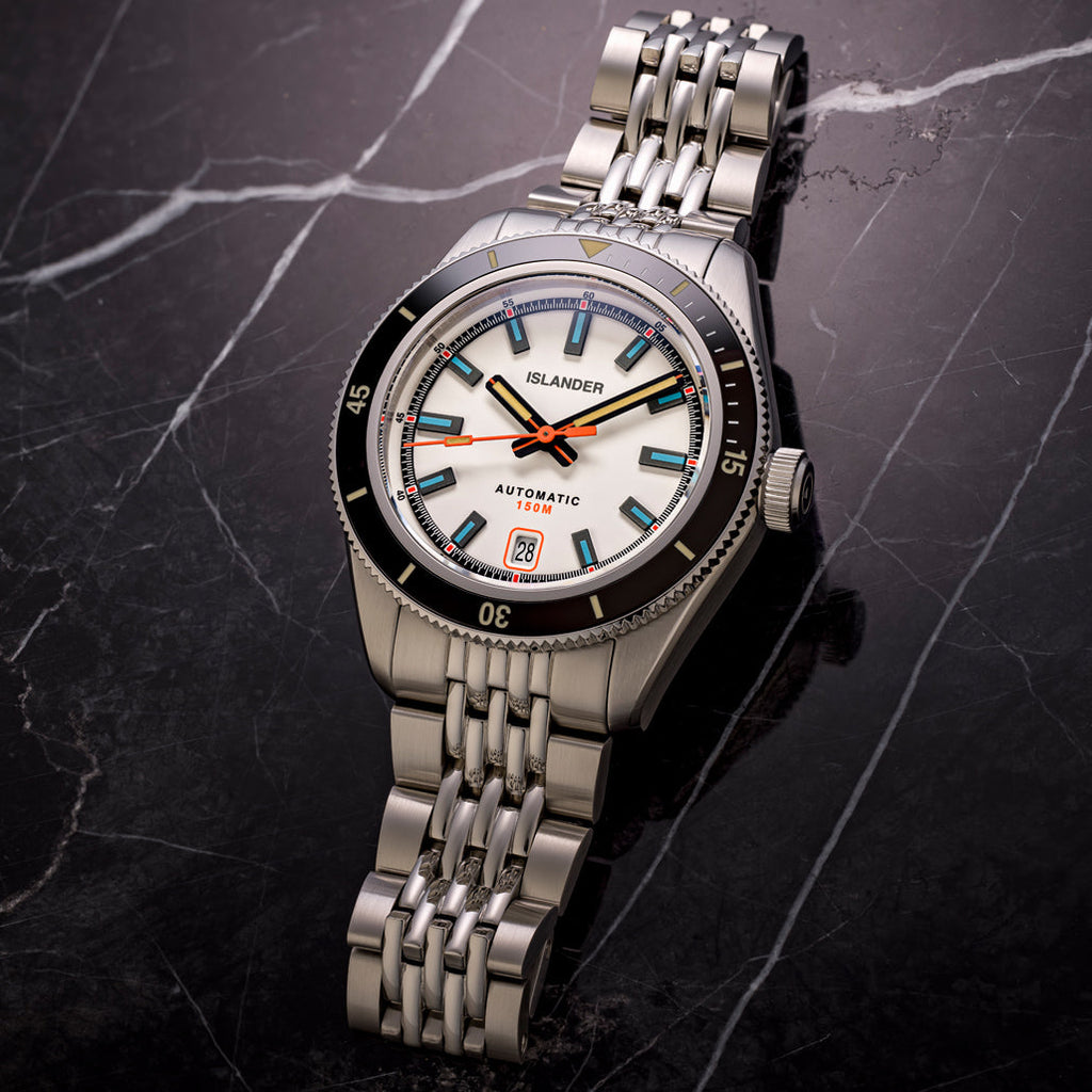 Islander Port Jefferson Skin Diver Automatic Watch with White Dial #ISL-176