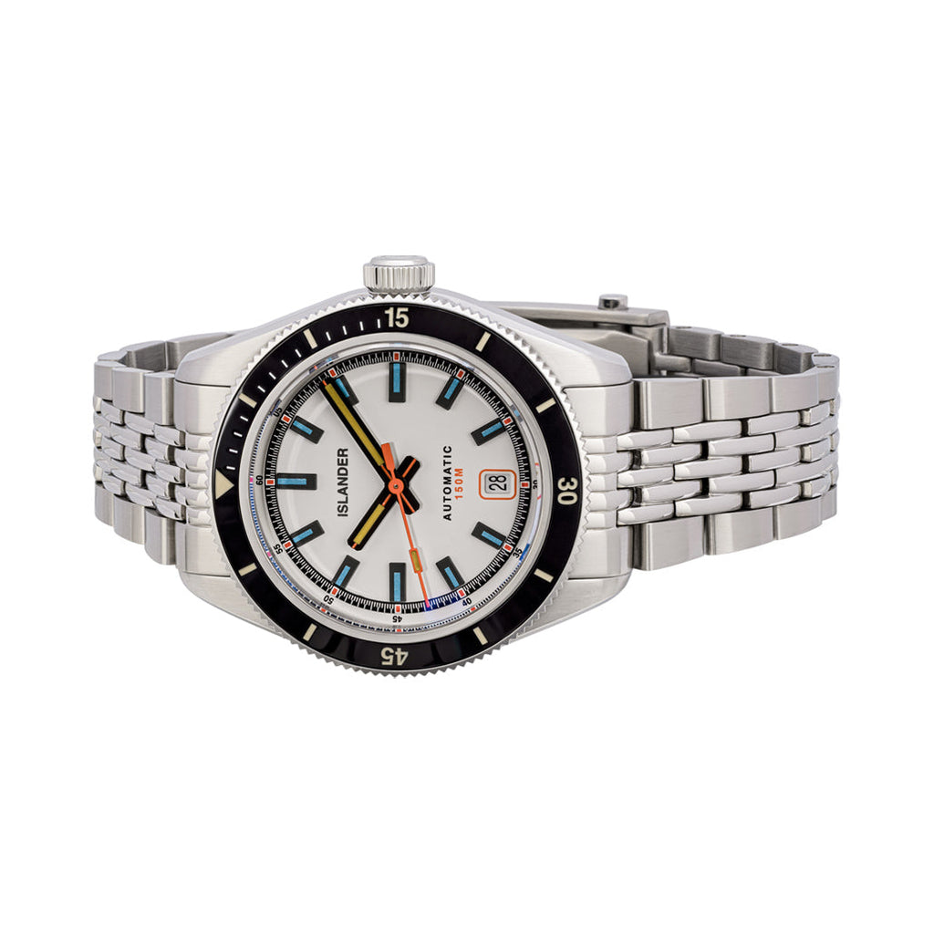 Islander Port Jefferson Skin Diver Automatic Watch with White Dial #ISL-176