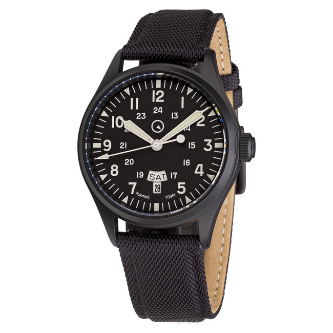 Islander Mitchel DAY-T Automatic DLC Field Watch with Black Dial ISL-187