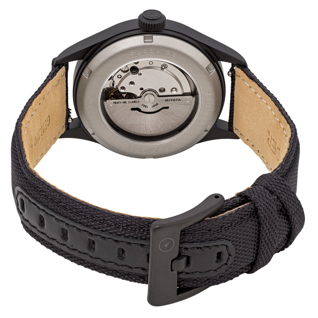 Islander Mitchel "DAY-T" Automatic DLC Field Watch with Black Dial #ISL-187