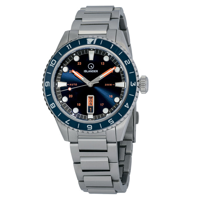 Islander Greenport 39mm Dive Watch with Sunburst Blue Dial ISL-252