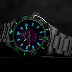 Islander Bayport Automatic Dive Watch with Maroon Wave Dial #ISL-310