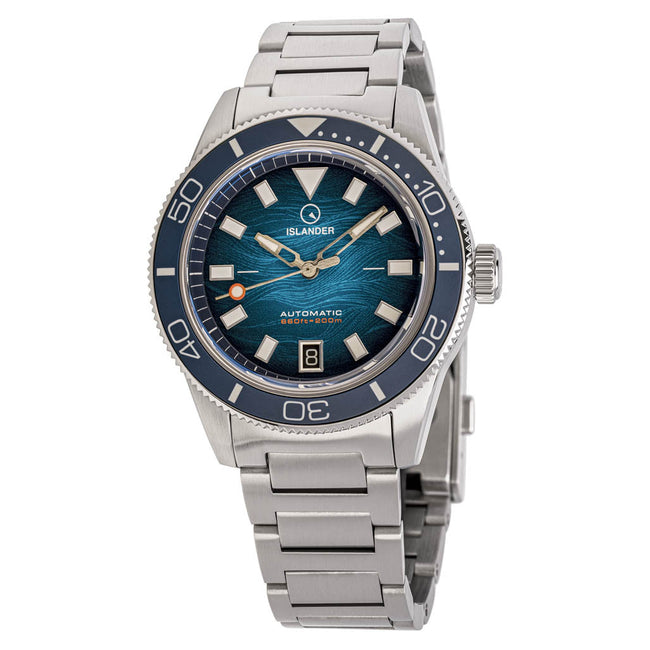 Islander Bayport Automatic Dive Watch with Blue Wave Dial ISL-311