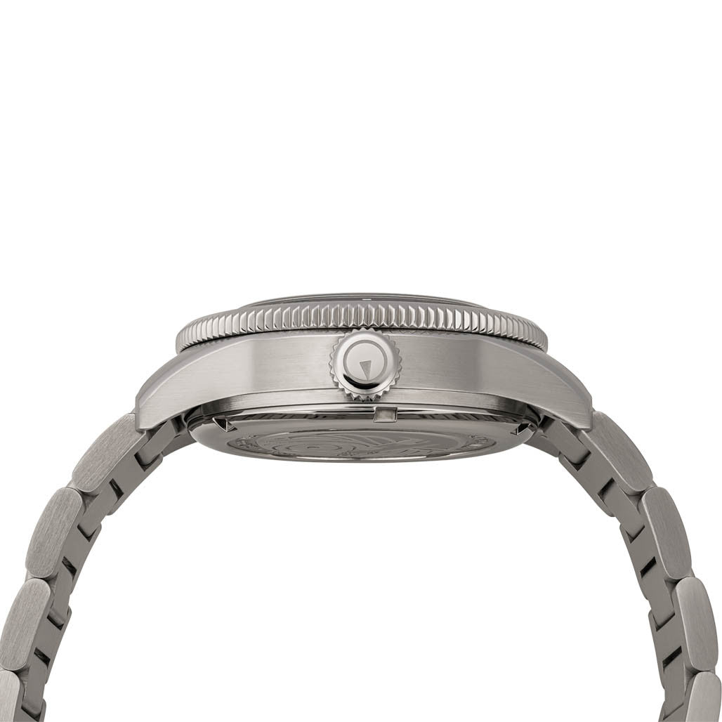 Islander Bayport Automatic Dive Watch with Silver-White Wave Dial #ISL-313