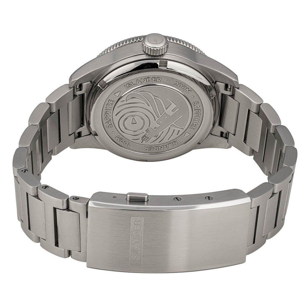 Islander Bayport Automatic Dive Watch with Silver-White Wave Dial #ISL-313