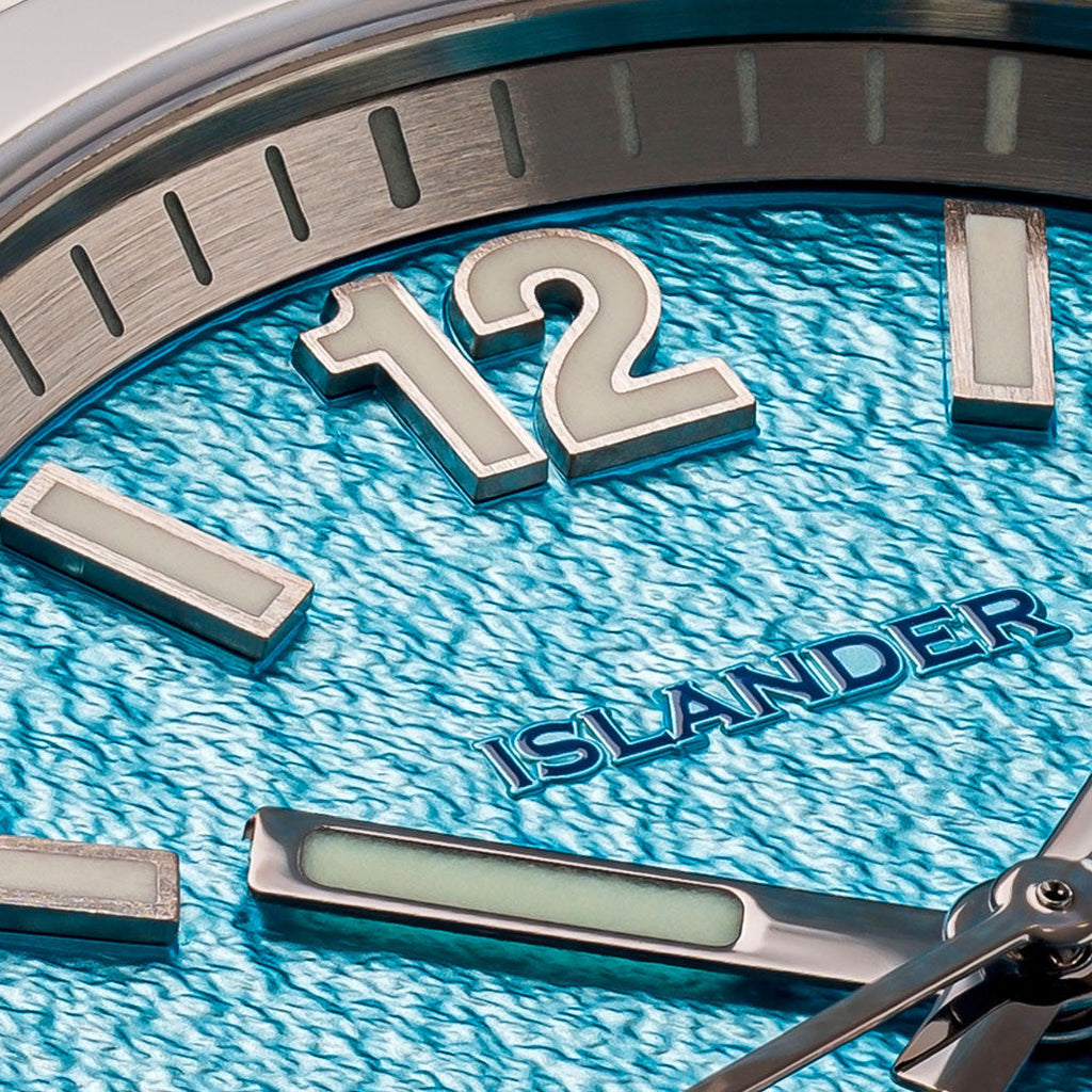 Islander Brookville Calligraphy Edition Watch with Blue Parchment Dial #ISL-320
