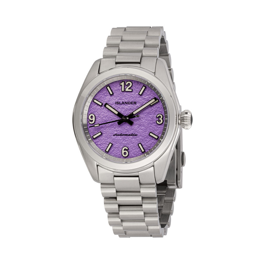 Islander Brookville Calligraphy Edition Watch with Lavender Parchment Dial #ISL-321