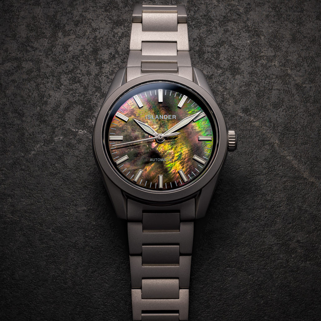 Islander Thunderbolt Pilot Watch with Black Mother of Pearl Dial #ISL-322
