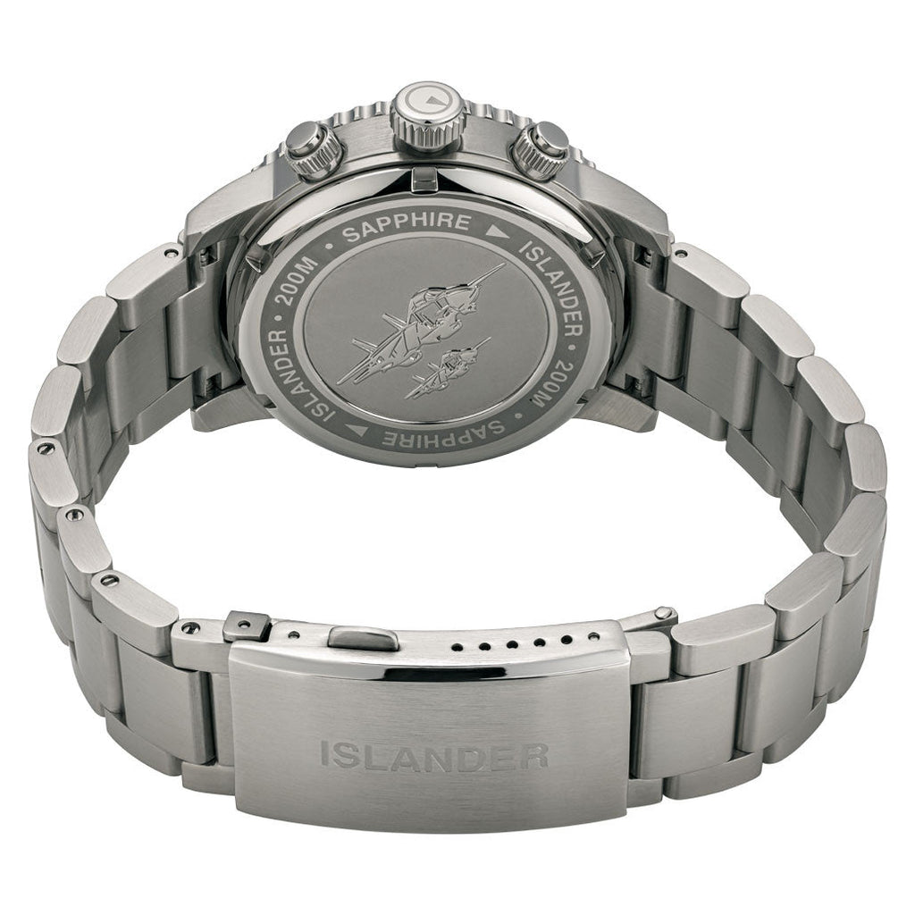 Islander Calverton Flight Chronograph Alarm Watch with White Dial #ISL-324