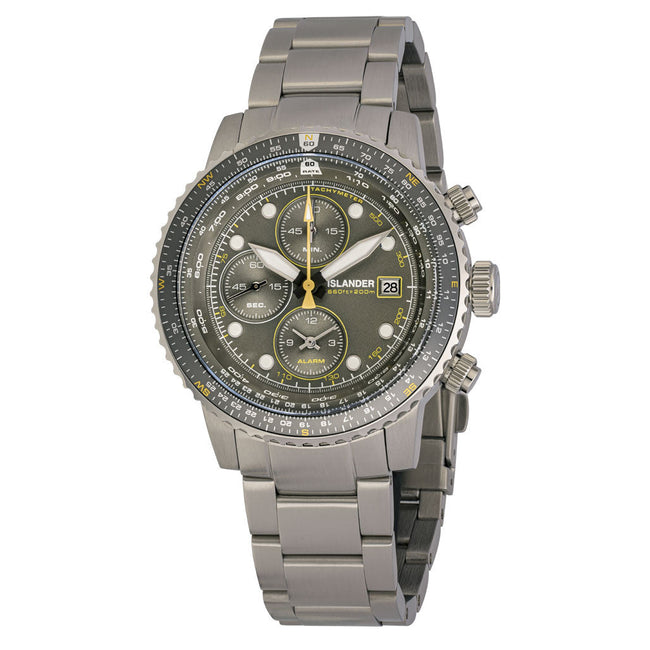 Islander Calverton Flight Chronograph Alarm Watch with Grey Dial ISL-325