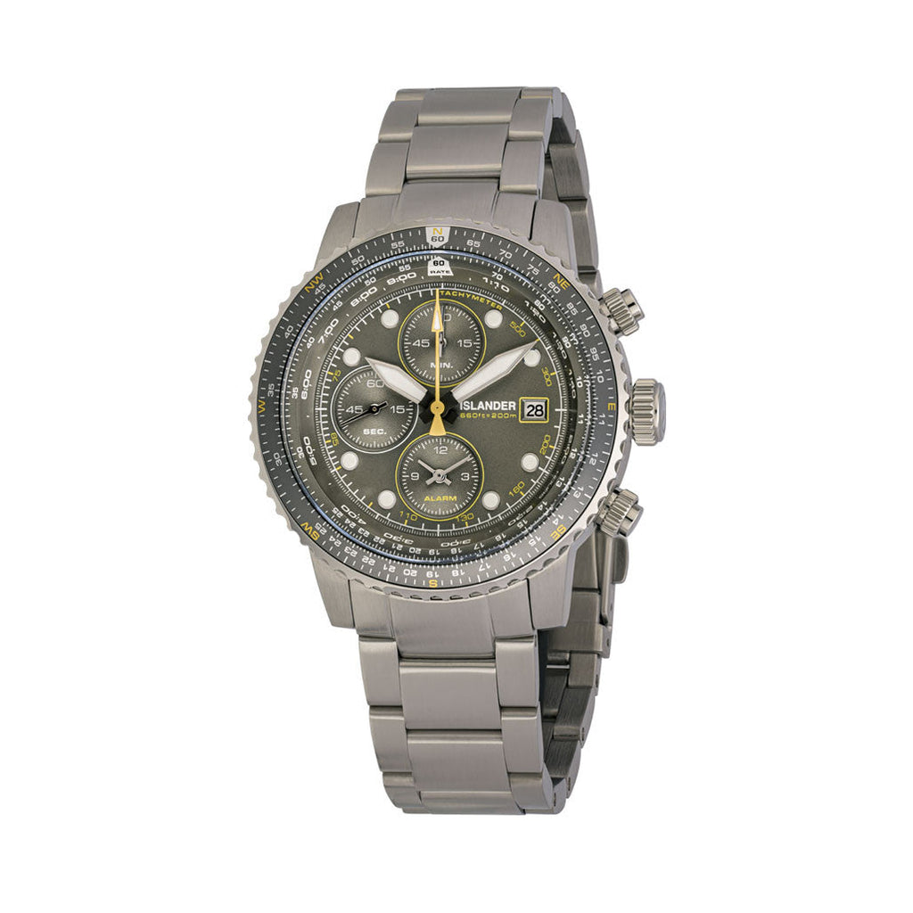 Islander Calverton Flight Chronograph Alarm Watch with Grey Dial #ISL-325