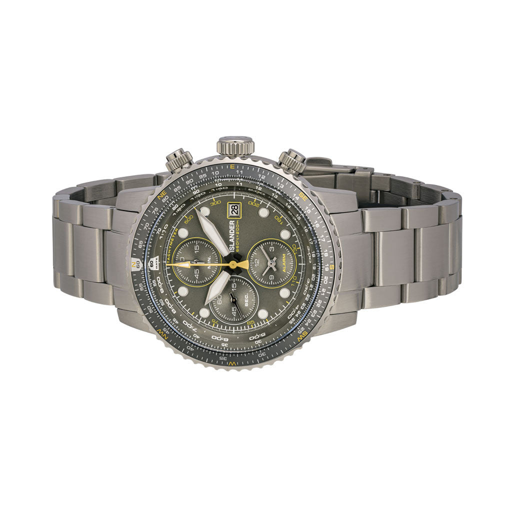 Islander Calverton Flight Chronograph Alarm Watch with Grey Dial #ISL-325
