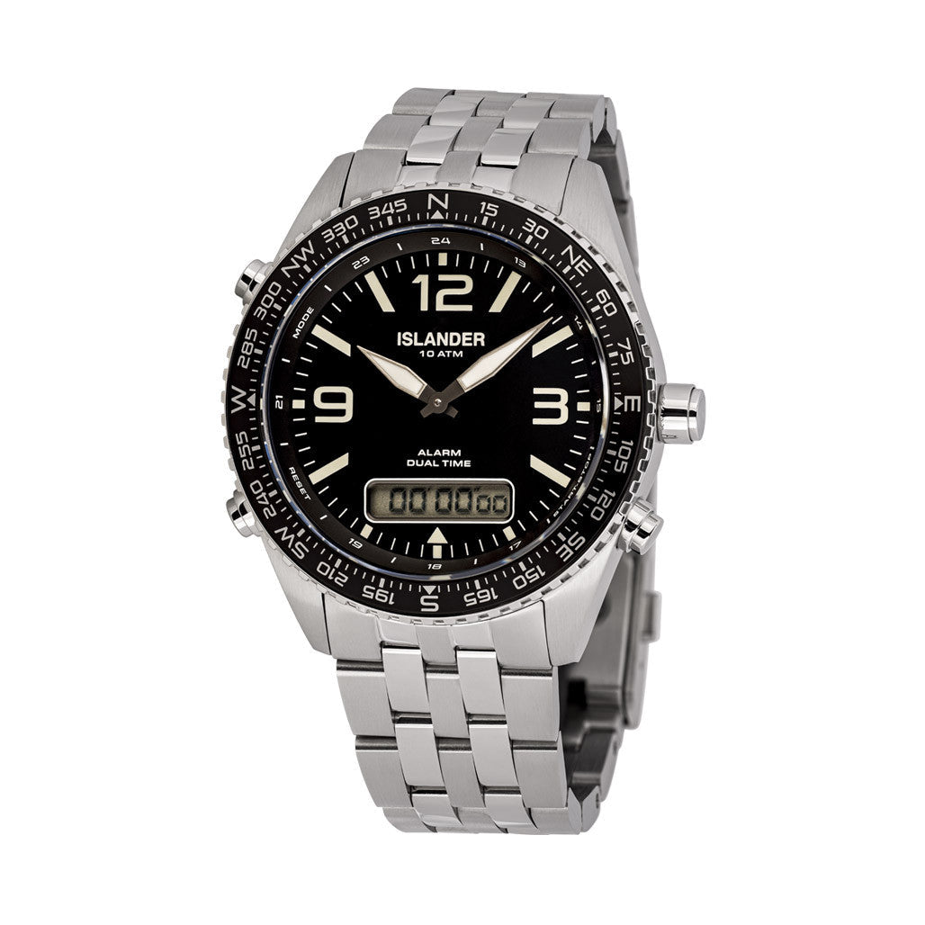 Islander Rocky Point Analog-Digital Watch with Black Dial #ISL-327