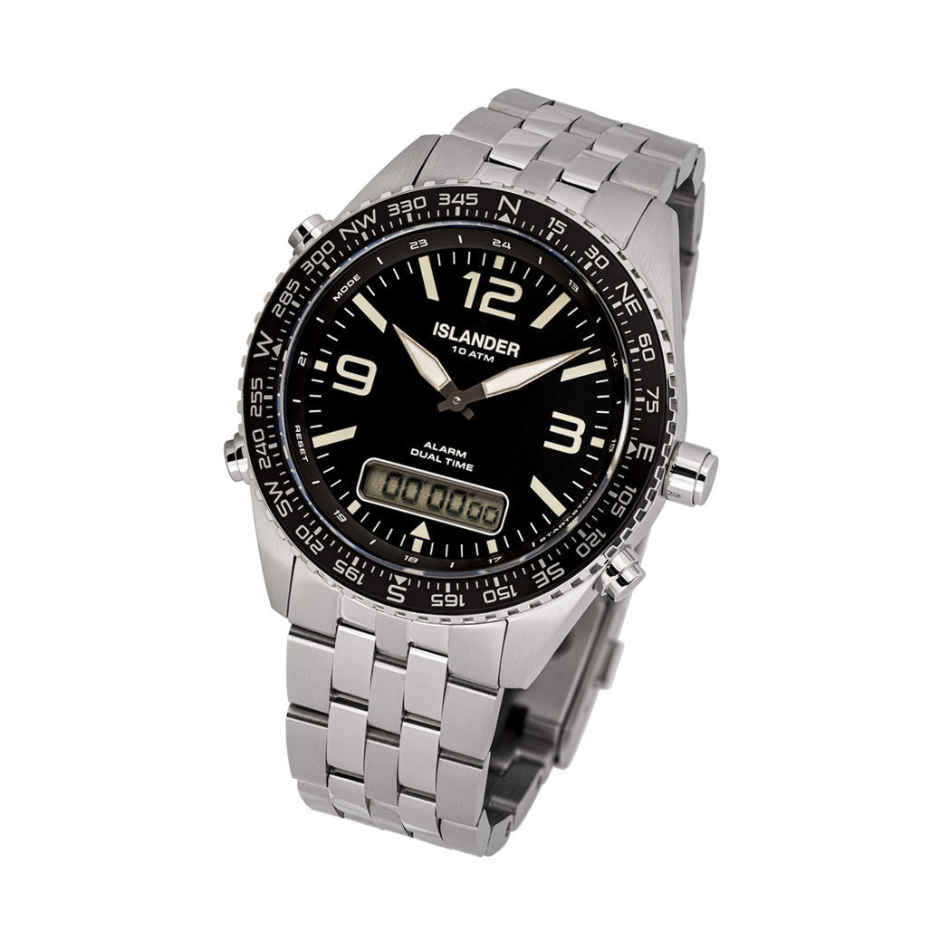 Islander Rocky Point Analog-Digital Watch with Black Dial #ISL-327