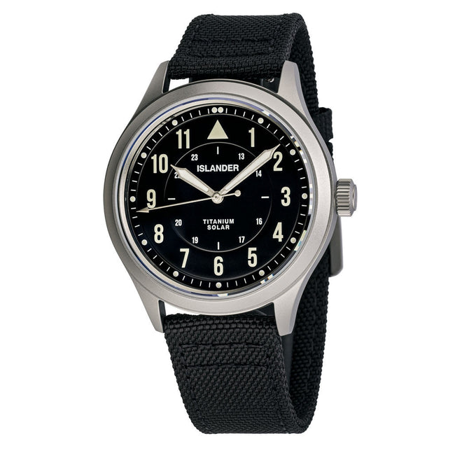 Islander Babylon HV1000 Titanium Solar Field Watch with Black Dial ISL-333