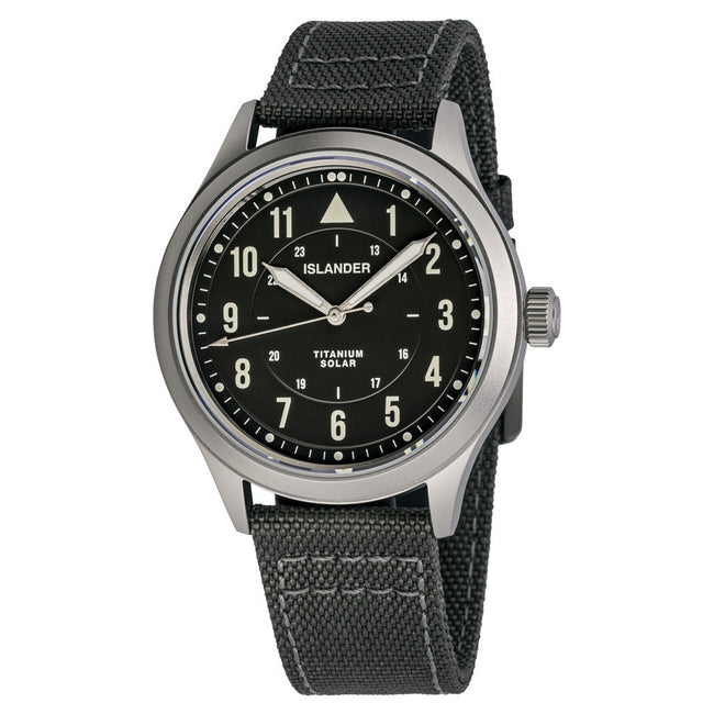 Islander Babylon HV1000 Titanium Solar Field Watch with Charcoal Dial ISL-336