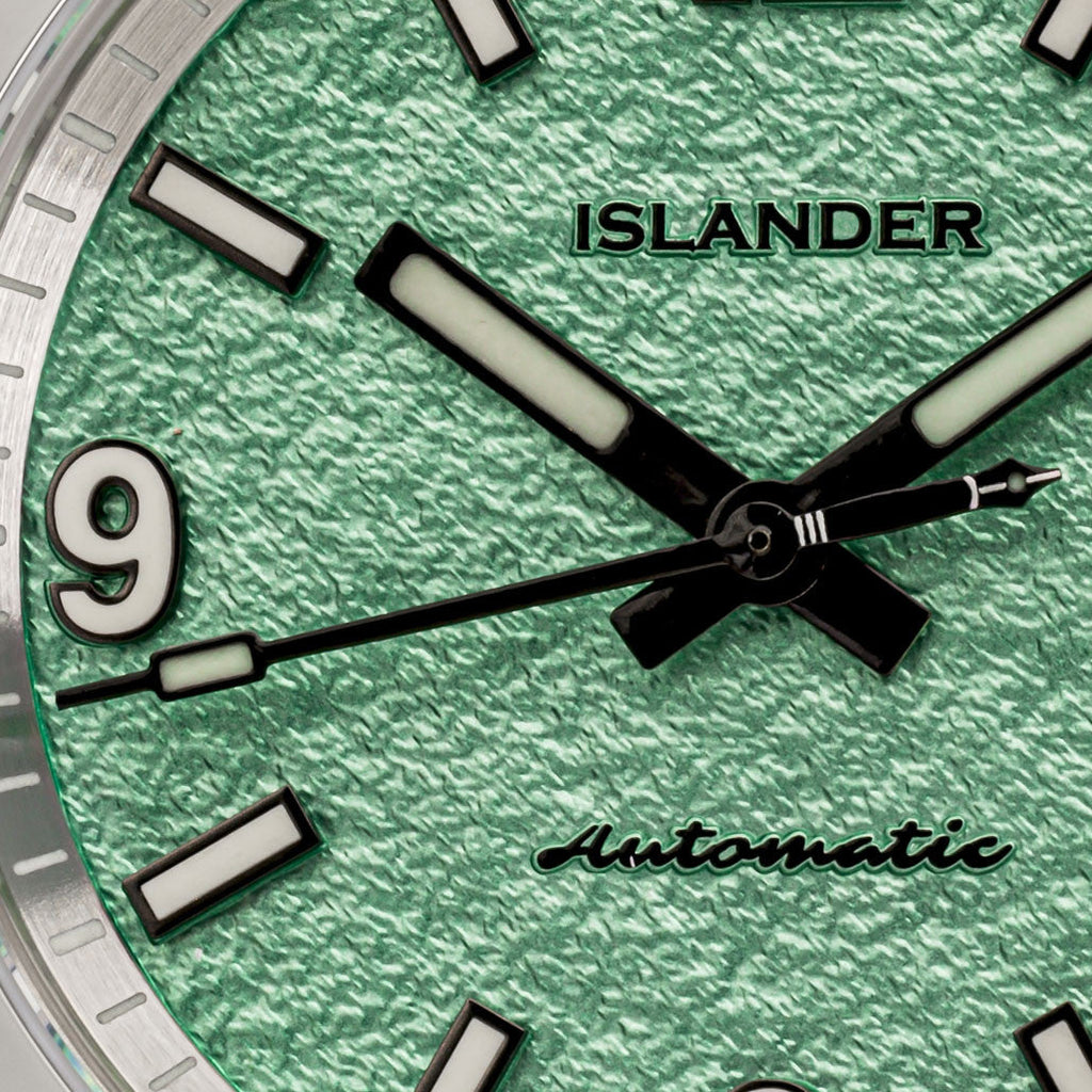Islander Brookville Calligraphy Edition Watch with Green Parchment Dial #ISL-339