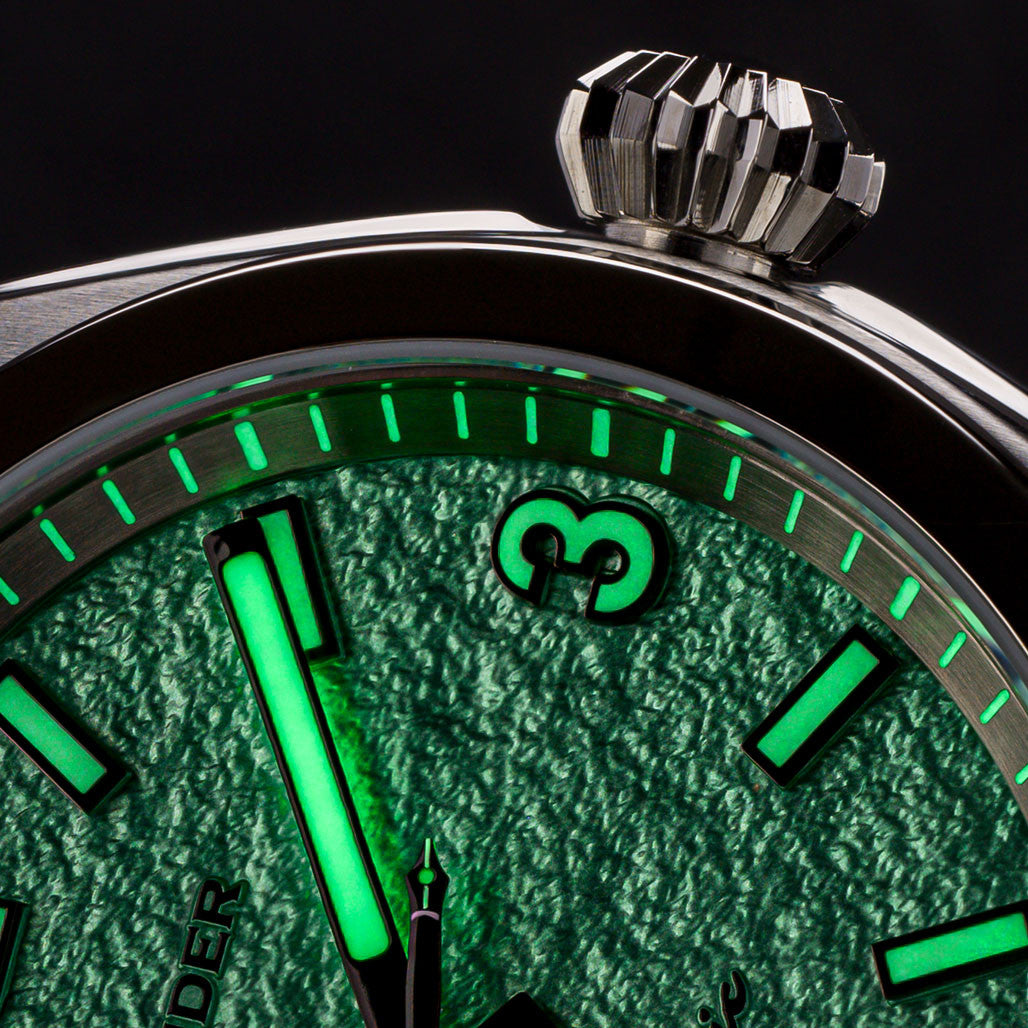 Islander Brookville Calligraphy Edition Watch with Green Parchment Dial #ISL-339