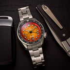 Islander JFK Automatic GMT Watch with Sunset Orange Dial #ISL-356