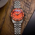 Islander Saltaire 38mm Solar Dive Watch with Orange Dial #ISL-358