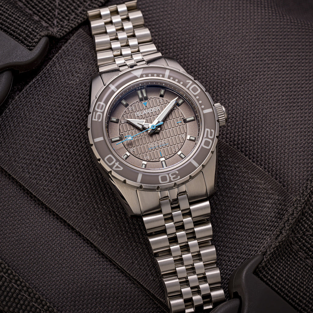 Islander Saltaire 38mm Solar Dive Watch with Grey Dial #ISL-359