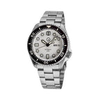 Islander White Dial Automatic Dive Watch with Solid-Link Bracelet, AR Sapphire Crystal, and Luminous Ceramic Bezel Insert #ISL-35