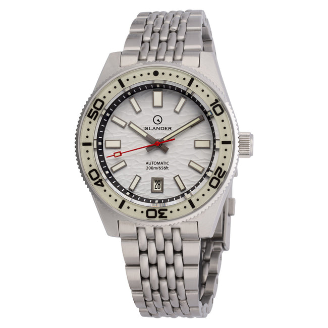 Islander Northport Automatic Dive Watch with White Ripple Dial ISL-360