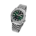 Islander Sunburst Green Dial Dive Watch with Embossed Ceramic Bezel Insert #ISL-44