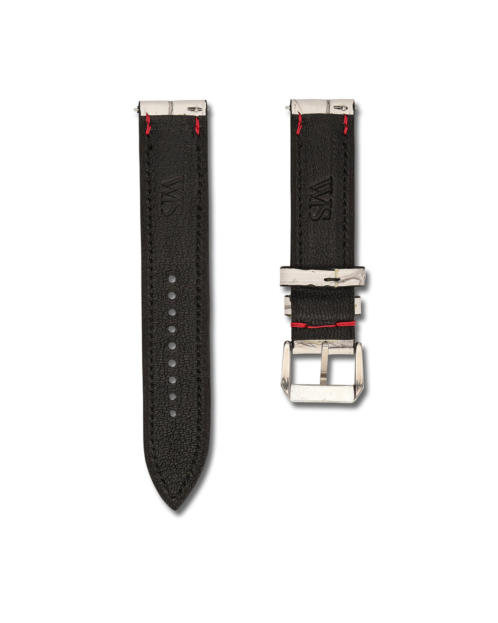 Ivory Vein White Alligator Leather Watch Strap 22mm