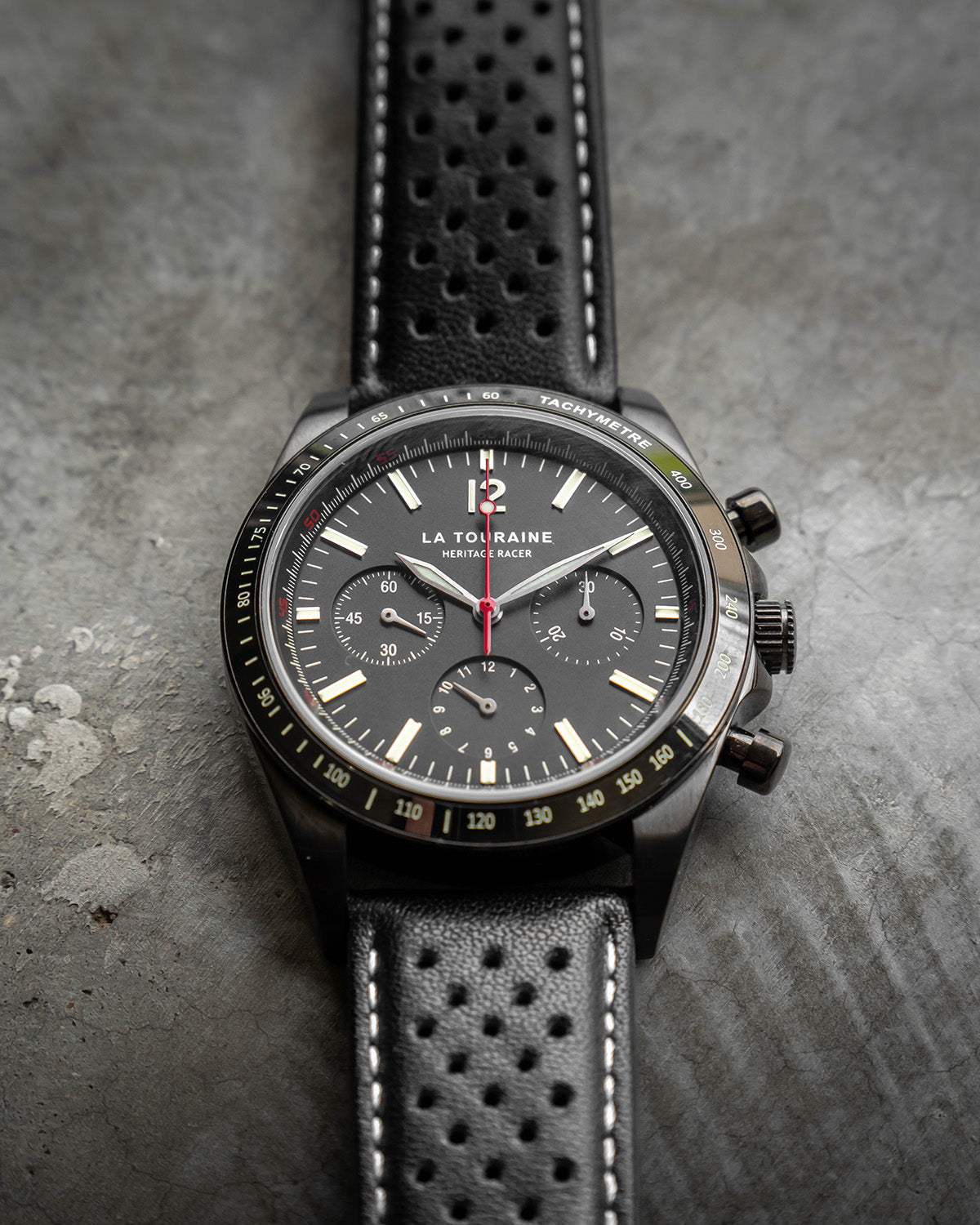 Heritage Racer Noir | Mechanical Tachymeter