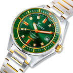Squale Matic S Two Tone Green Bracelet, Squale ref MATICGGRGR.SSBI, product image 4