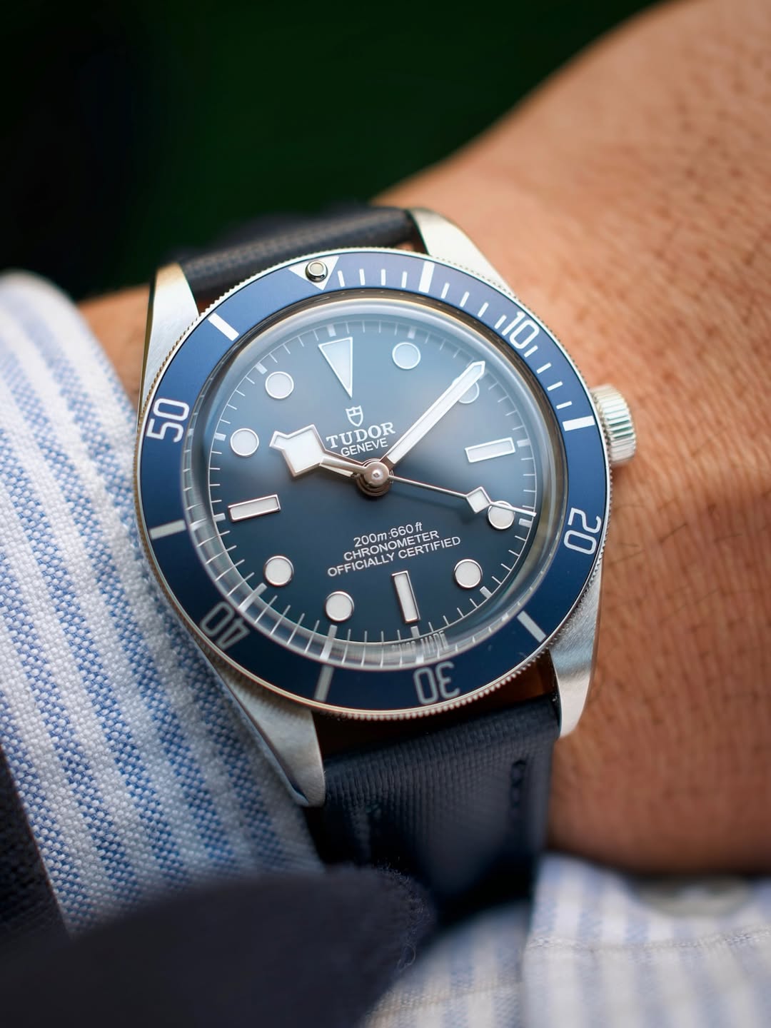 Midnight Blue Sailcloth Strap 24mm