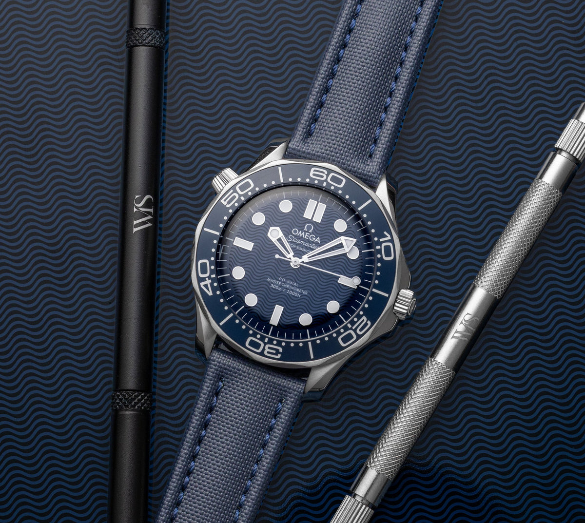 Midnight Blue Sailcloth Strap 24mm