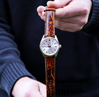 Tiger's Eye Bespoke Ostrich Shin Leather Watch Strap 24mm