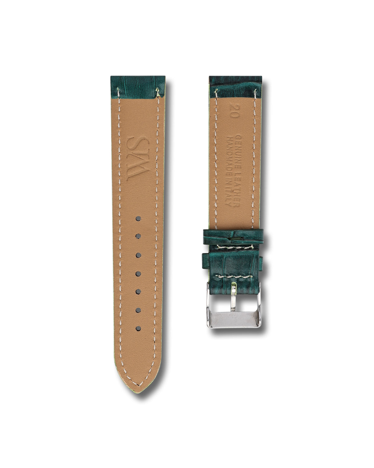 Pine Green Alligator Leather Watch Strap 20mm