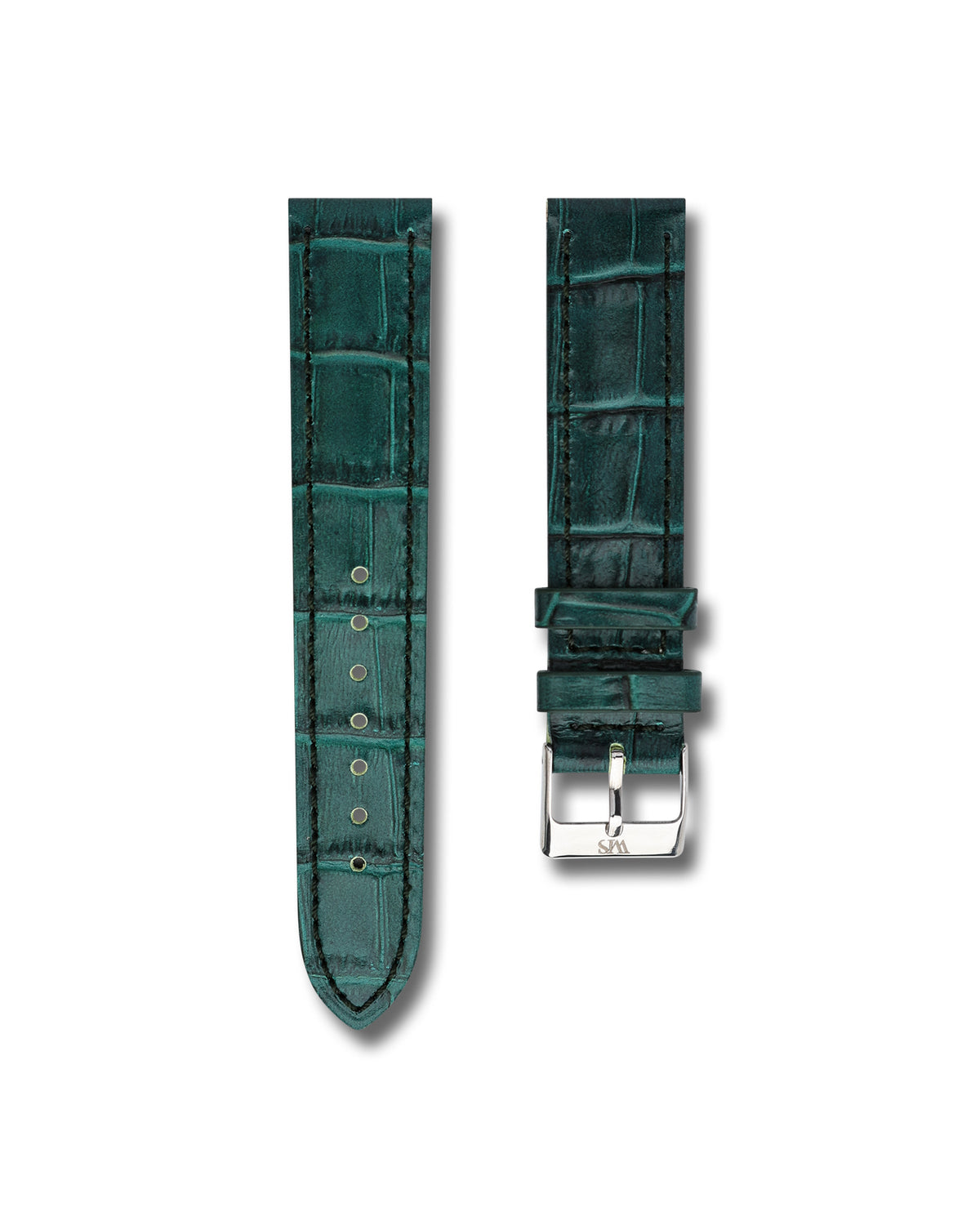 Pine Green Alligator Leather Watch Strap 20mm
